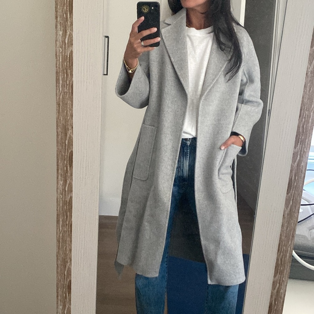 THE CURATED cashmere wrap coat